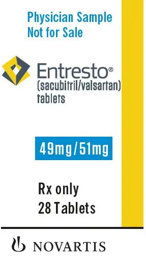 PRINCIPAL DISPLAY PANEL
								Physician Sample
								Not for Sale
								Entresto®
								(sacubitril/valsartan) tablets
								49 mg / 51 mg
								Rx only
								28 Tablets
								NOVARTIS