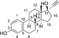 Structural Formula Ethinyl Estradiol
