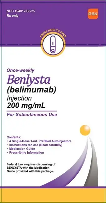 Benlysta 200 mg - mL 4 count carton