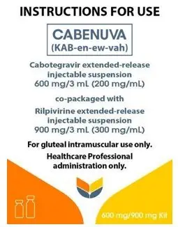 Cabenuva Instructions for Use 600mg-900mg Kit