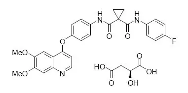 image of chemical structure of CABOMETYX