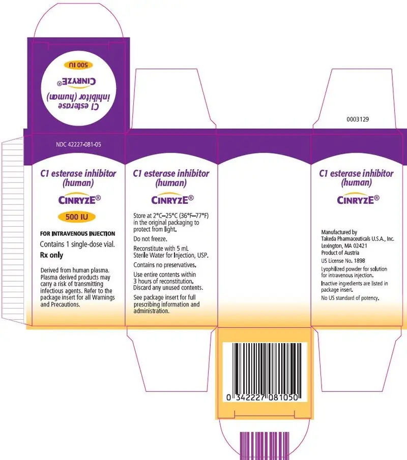 PRINCIPAL DISPLAY PANEL - 500 IU Vial Carton