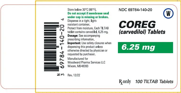 PRINCIPAL DISPLAY PANEL - 6.25 mg Tablet Bottle Label