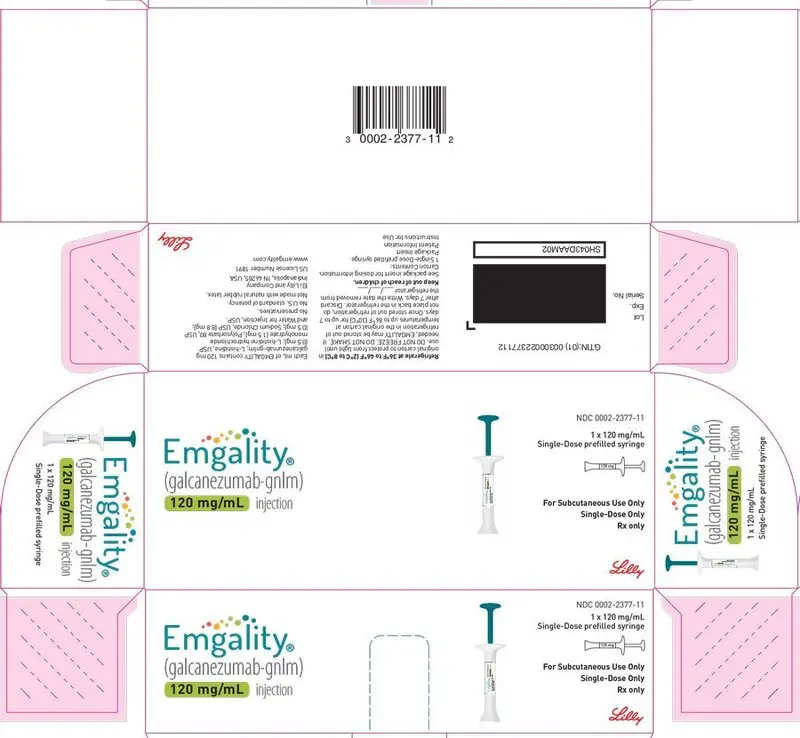 PACKAGE CARTON – EMGALITY Prefilled Syringe 120 mg
