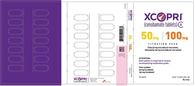 50 mg 14-count and 100 mg 14-count Titration Pack Label (Front)