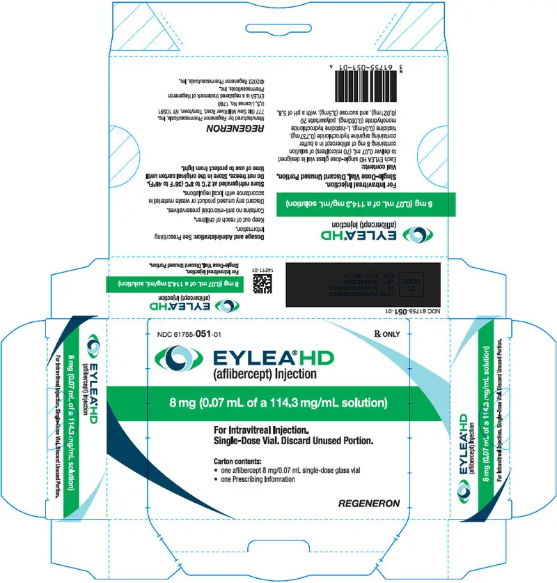 PRINCIPAL DISPLAY PANEL - 0.07 mL Vial Carton - 051