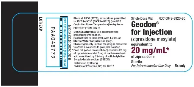 Principal Display Panel - 20 mg/mL Single Dose Vial Label