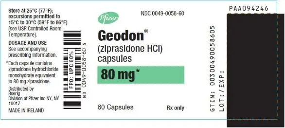 Principal Display Panel - 80 mg Capsule Bottle Label - 0058