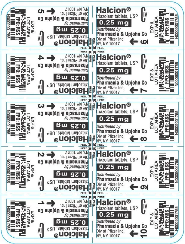 PRINCIPAL DISPLAY PANEL - 0.25 mg Tablet Blister Pack