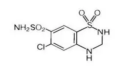 Chemical Structure of Hydrochlorothiazide