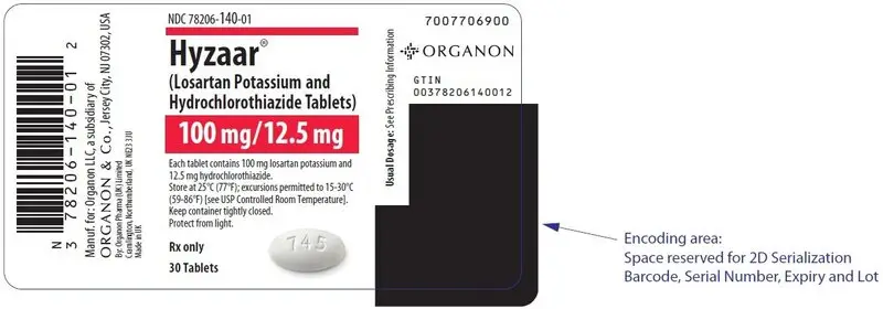 PRINCIPAL DISPLAY PANEL - 100 mg/12.5 mg Tablet Bottle Label