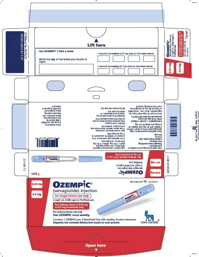 OZEMPIC (semaglutide) injection - 2 mg/3 mL (0.68 mg/mL) Prefilled pen