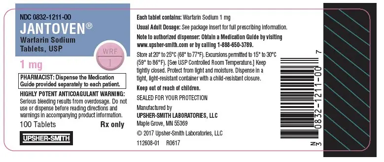 PRINCIPAL DISPLAY PANEL - 1 mg Tablet Bottle Label