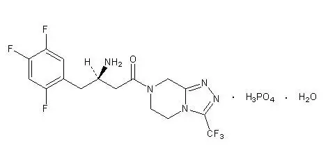 image of sitagliptin chemical structure