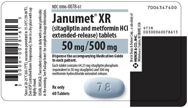 PRINCIPAL DISPLAY PANEL - 50 mg/500 mg Tablet Bottle Label