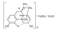 The structural formula for Morphine sulfate