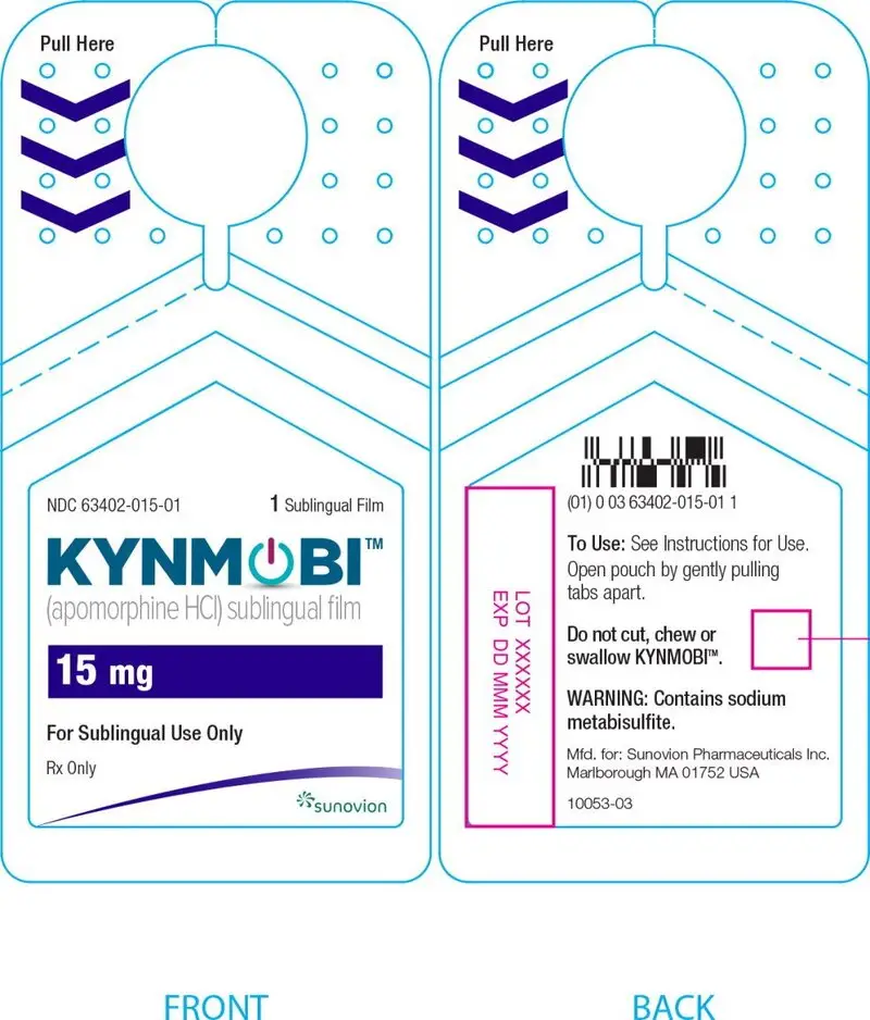 PRINCIPAL DISPLAY PANEL – TRADE POUCH LABEL – 15 mg
