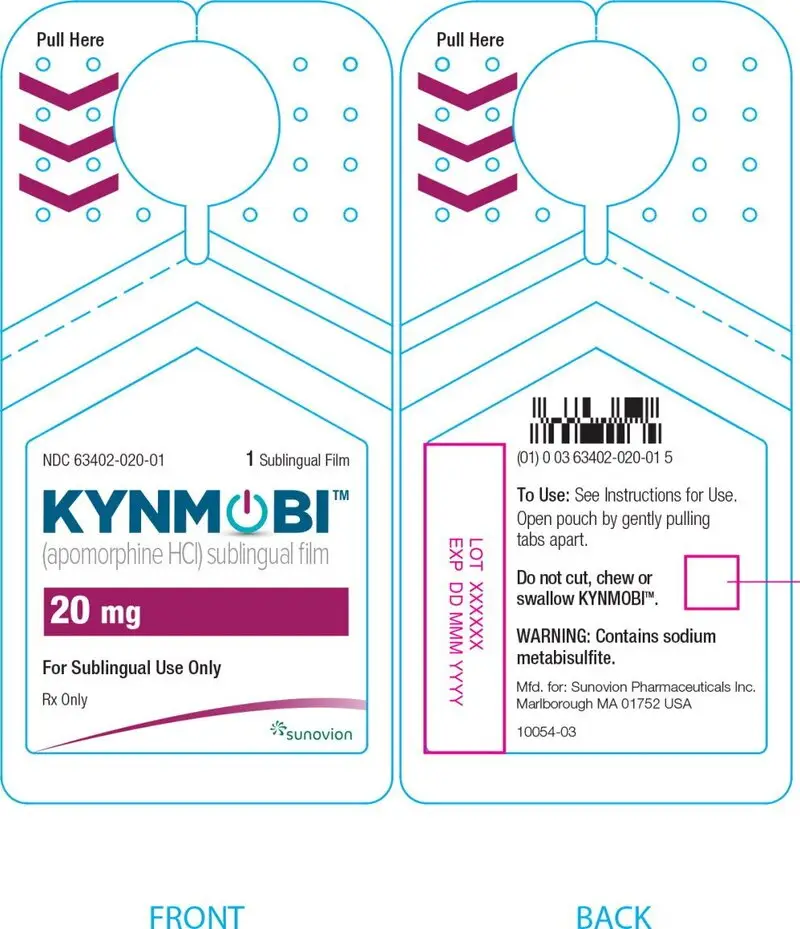 PRINCIPAL DISPLAY PANEL – TRADE POUCH LABEL – 20 mg
