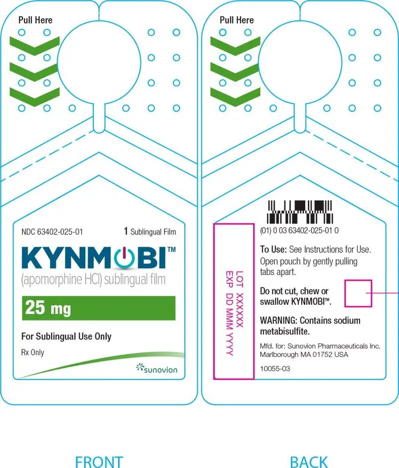 PRINCIPAL DISPLAY PANEL – TRADE POUCH LABEL – 25 mg
