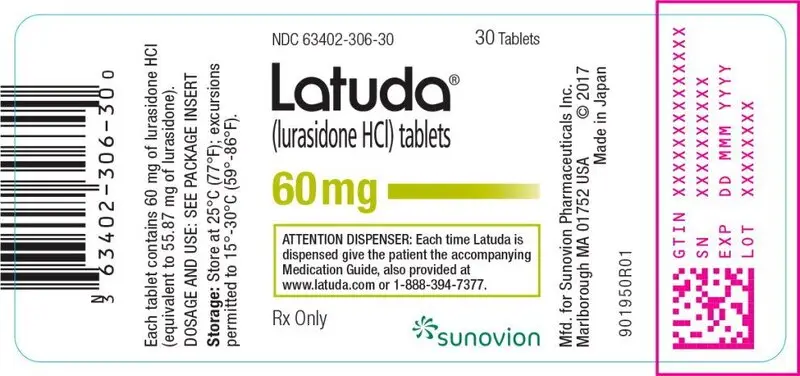 PACKAGE LABEL - PRINCIPAL DISPLAY PANEL - 60 mg, 30 Tablet Label
