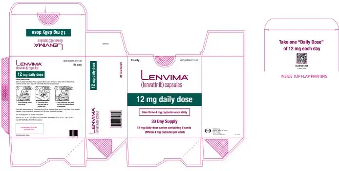 NDC 62856-712-30
Lenvima
(lenvatinib) capsules
12 mg daily dose
