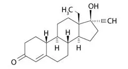 The following structural formula for Levonorgestrel USP, (-)-13-ethyl-17-hydroxy-18,19-dinor-17-pregn-4-en-20-yn-3-one, the active ingredient in LILETTA, is the levorotatory form of norgestrel, which consists of a racemic mixture of D-(–)-norgestrel (levonorgestrel) and L-(+)-norgestrel (dextronorgestrel). It has a molecular weight of 312.45, a molecular formula of C21H28O2.