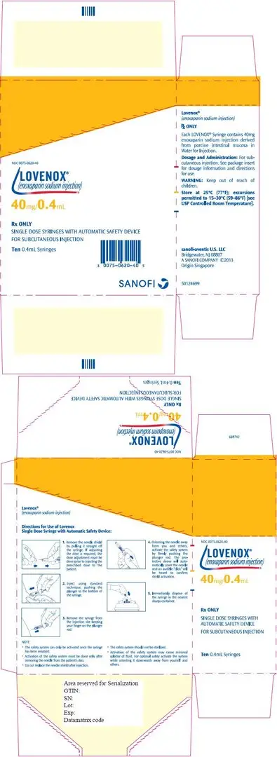 PRINCIPAL DISPLAY PANEL - 40 mg/0.4 mL Syringe Carton