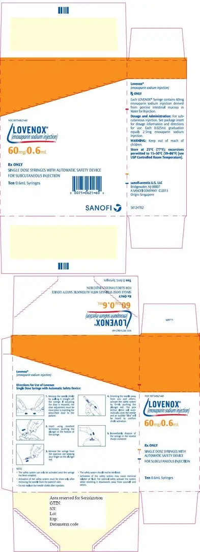 PRINCIPAL DISPLAY PANEL - 60 mg/0.6 mL Syringe Carton