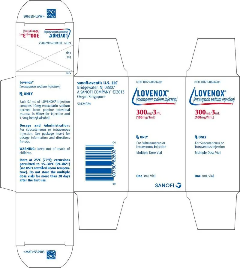 PRINCIPAL DISPLAY PANEL - 300 mg/3 mL Vial Carton