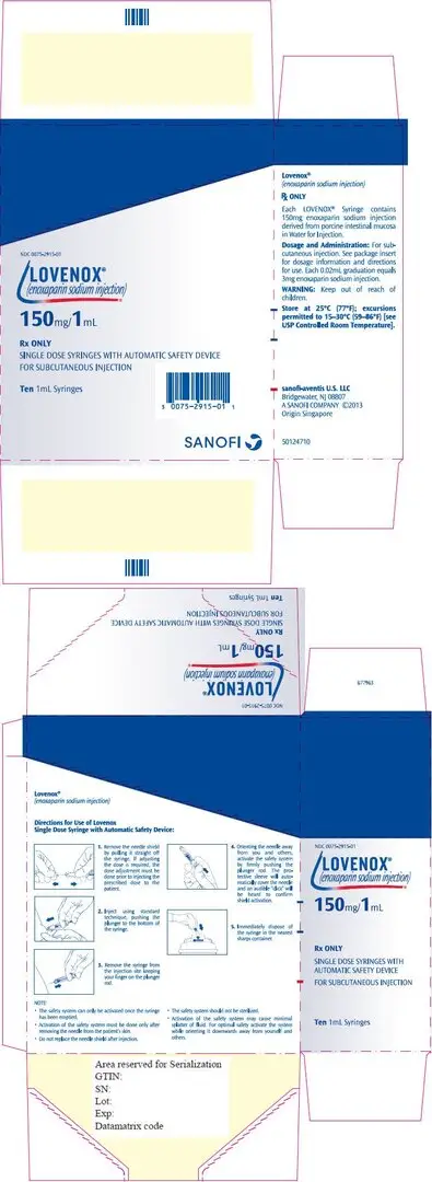 PRINCIPAL DISPLAY PANEL - 150 mg/1 mL Syringe Carton