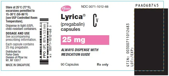 PRINCIPAL DISPLAY PANEL - 25 mg Capsule Bottle Label