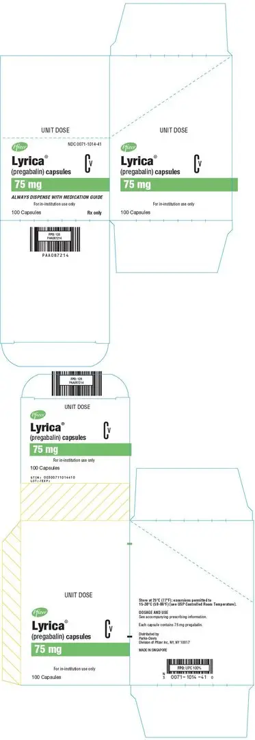 PRINCIPAL DISPLAY PANEL - 75 mg Capsule Blister Pack Carton