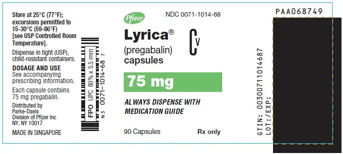 PRINCIPAL DISPLAY PANEL - 75 mg Capsule Bottle Label