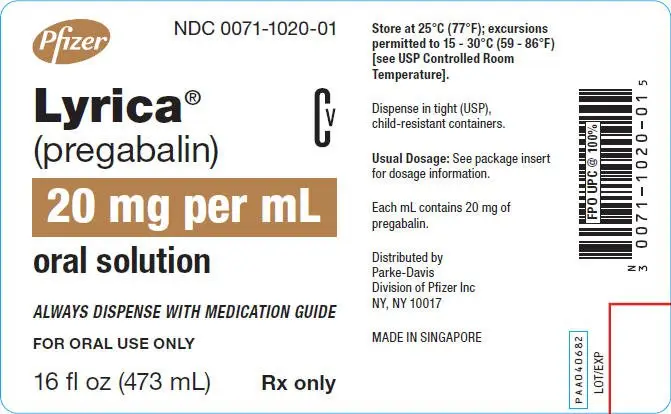 PRINCIPAL DISPLAY PANEL - 20 mg Bottle Label