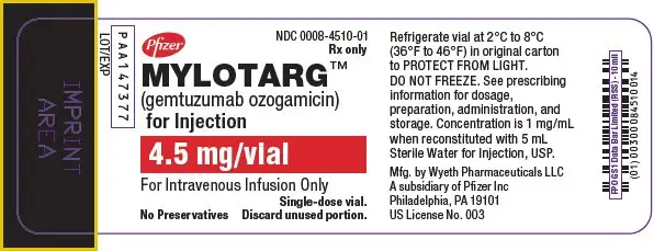 Principal Display Panel - 4.5 mg Vial Label