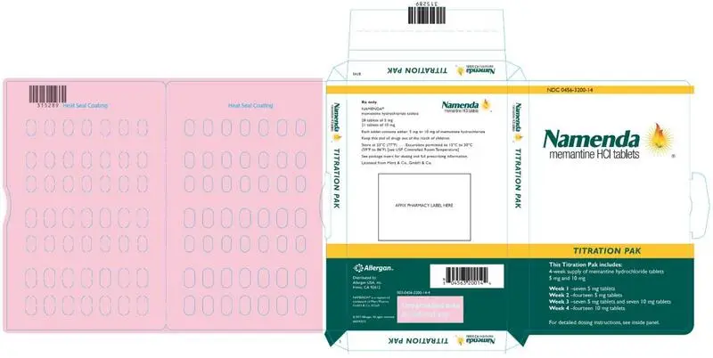 PRINCIPAL DISPLAY PANEL
Rx Only NDC 0456-3200-14
Namenda
memantine HCl tablets
TITRATION PACK 