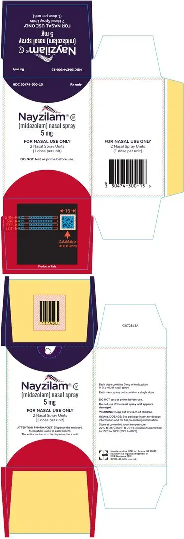 PRINCIPAL DISPLAY PANEL - 5 mg Vial Blister Pack Carton