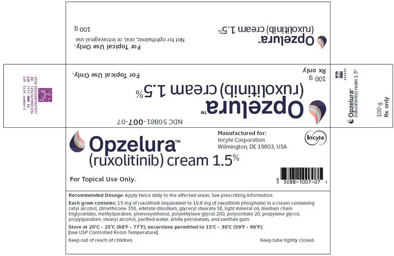 OPZELURA (ruxolitinib) cream 1.5% - 100 g Carton Label