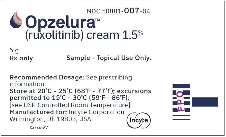 OPZELURA (ruxolitinib) cream 1.5% Sample - 5 g Tube Label