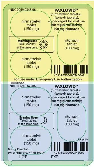 PRINCIPAL DISPLAY PANEL -  6 Tablet Blister Pack - 0069-0345