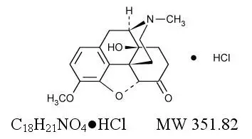 oxycodone hydrochloride chemical structure