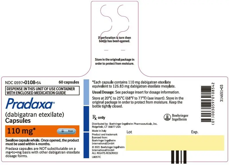 PRINCIPAL DISPLAY PANEL - 110 mg Capsule Bottle Label