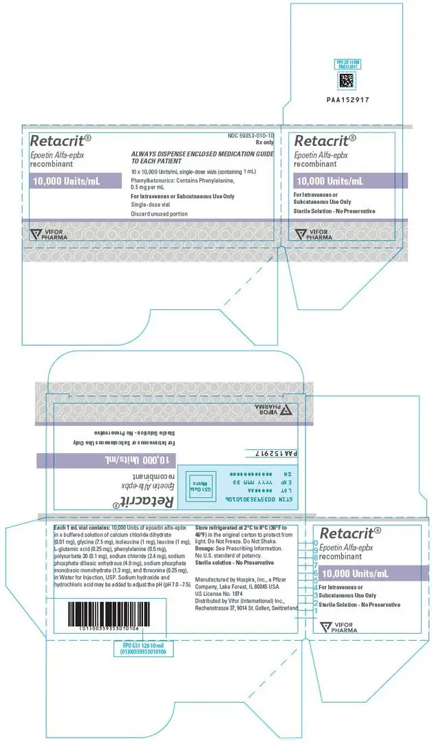 PRINCIPAL DISPLAY PANEL - 10,000 Units/mL Vial Carton