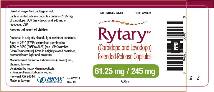 PRINCIPAL DISPLAY PANEL - 61.25 mg/245 mg Capsule Bottle Label