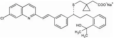 image of montelukast sodium chemical structure