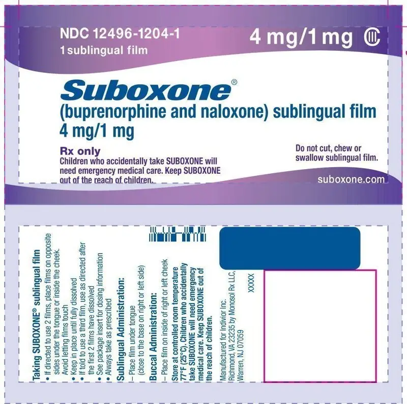 Principal Display Panel – 4 mg Pouch Label
