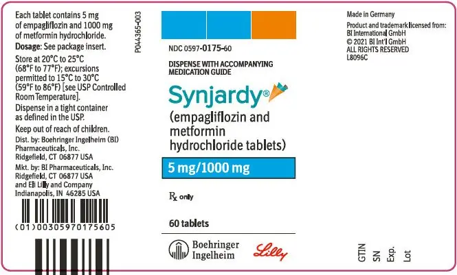 PRINCIPAL DISPLAY PANEL - 5 mg/1000 mg Tablet Bottle Label