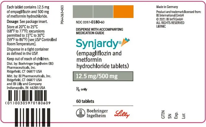 PRINCIPAL DISPLAY PANEL - 12.5 mg/500 mg Tablet Bottle Label