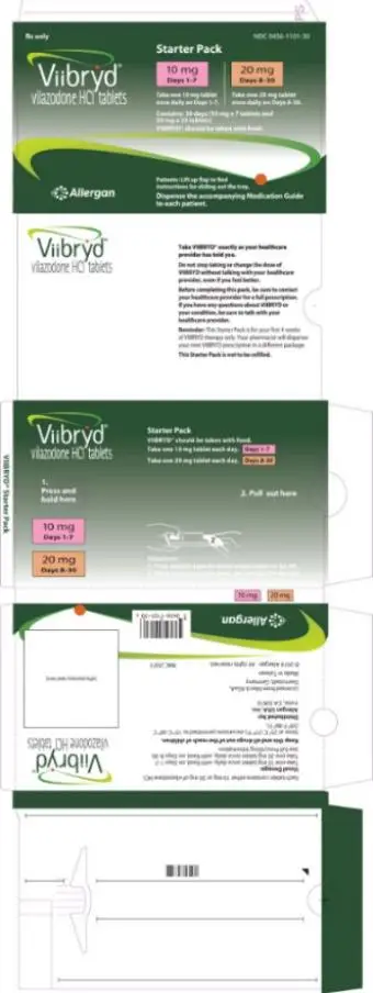 PRINCIPAL DISPLAY PANEL
NDC 0456-1101-30
Viibryd
vilazodone HCI tablets
10 mg
Days 1-7
20 mg
Days 8-30
Rx Only
