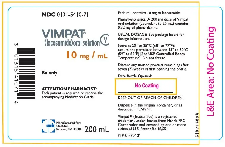 PRINCIPAL DISPLAY PANEL - 200 mL Bottle Label - NDC 0131-5410-71